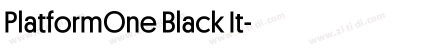 PlatformOne Black It字体转换